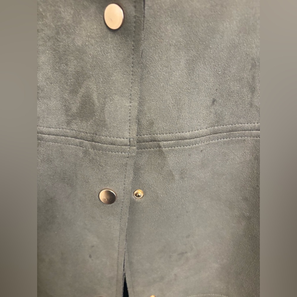 Catherine Malandrino Faux-Suede Longline Coat — XS - Picture 5 of 6